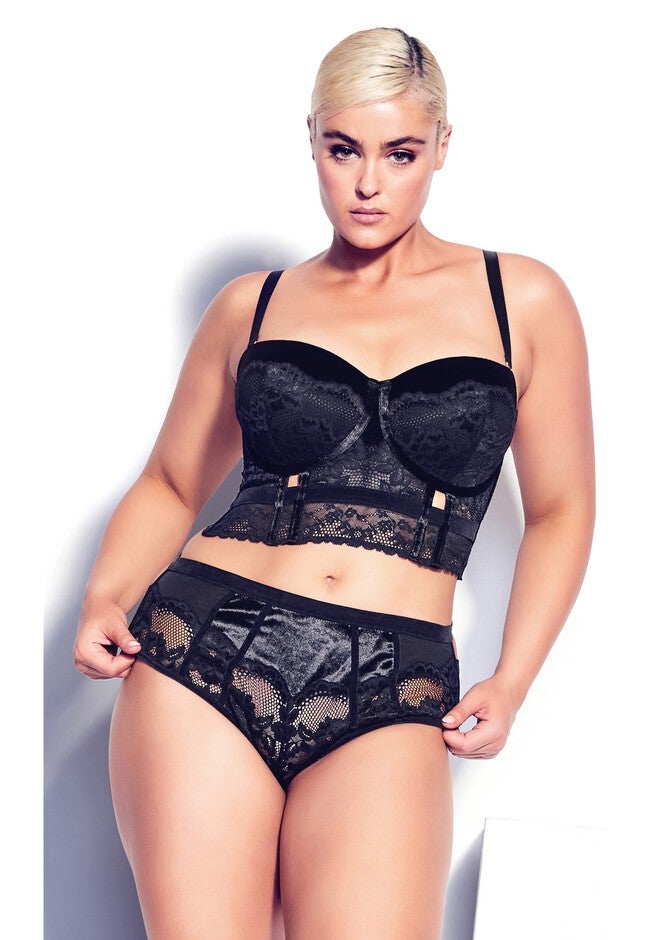 Sylvie Underwire Bustier - black, BLACK, hi-res image number 0