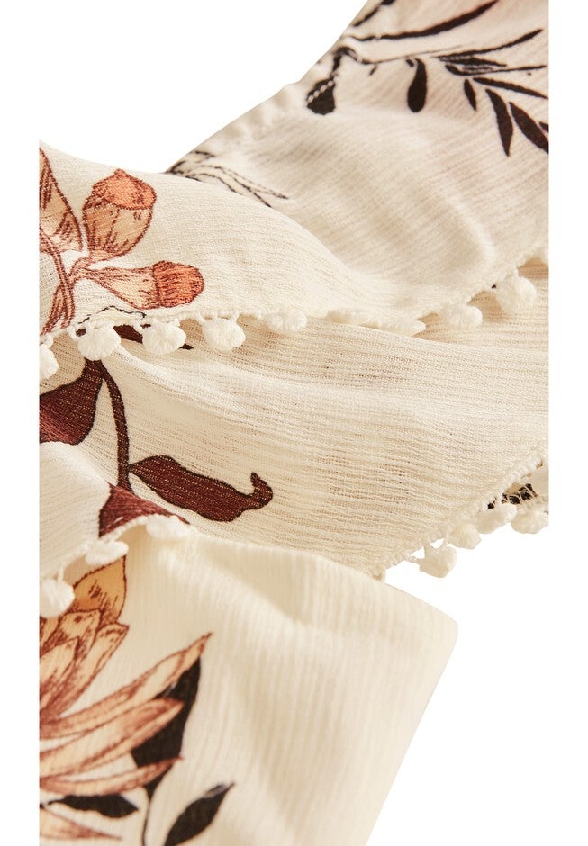 Botanical Jumpsuit - ivory, WHITE, alternate image number 4