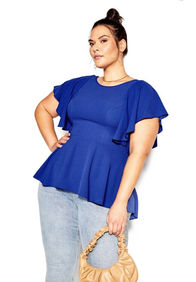 Romantic Mood Top - royal blue, BLUE, hi-res image number null