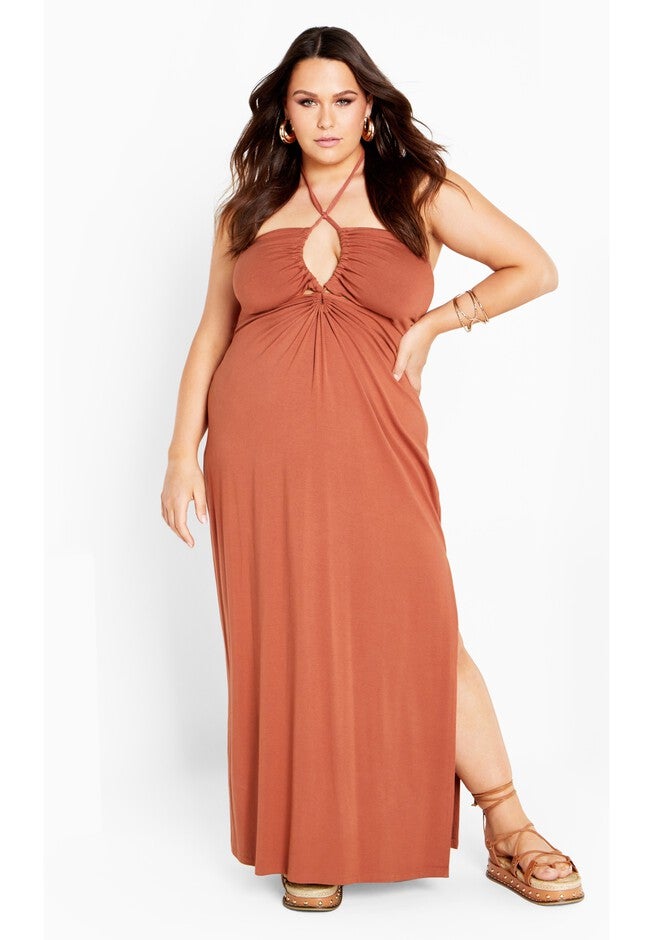 Miley Maxi Dress - tan, BROWN, on-hover image number null