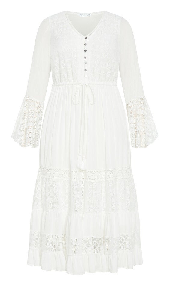 Tisha Lace Maxi Dress - ivory, WHITE, alternate image number null