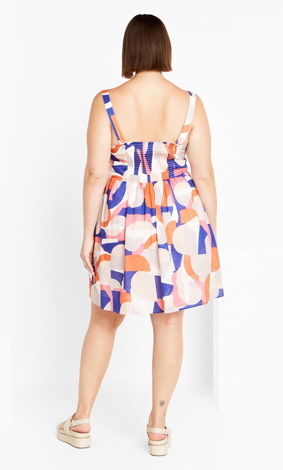 Kylie Dress - white, ORANGE, alternate image number null