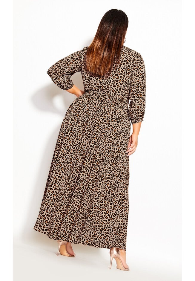 Cheetah Maxi Dress - sand, BROWN, alternate image number null