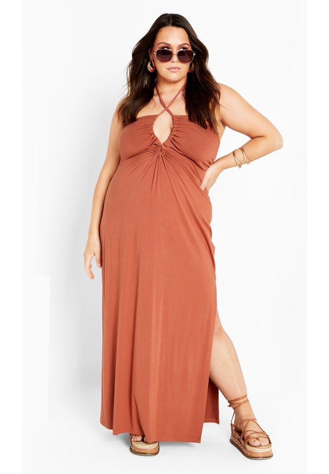 Miley Maxi Dress - tan, BROWN, hi-res image number null