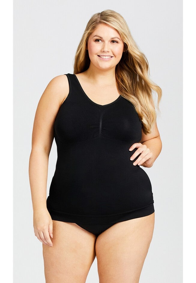 Seamless Shaping Cami, BLACK, hi-res image number 0