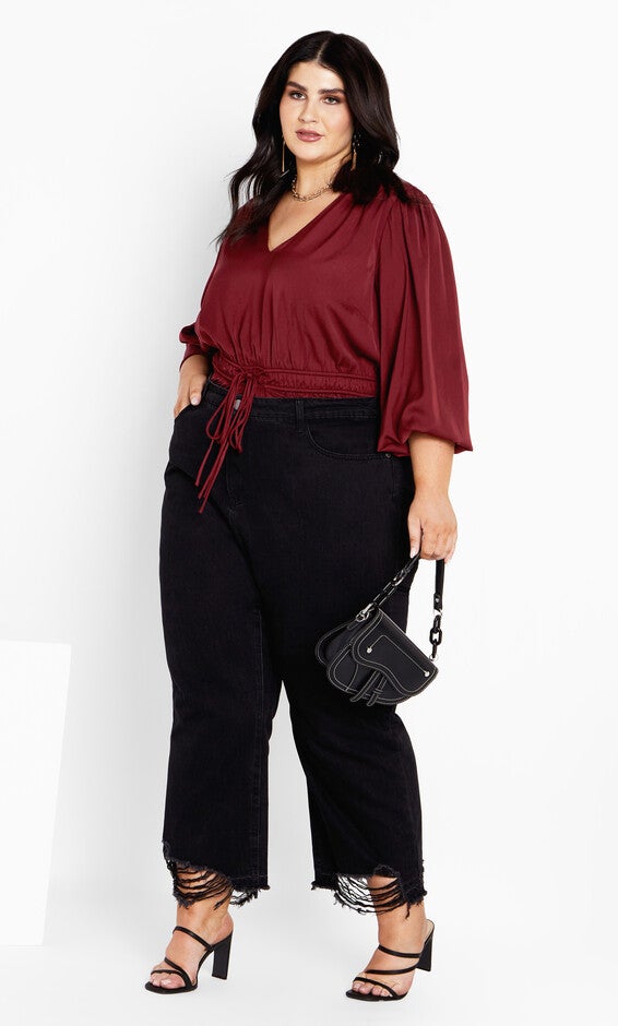 Aubree Shirt - cabernet, RED, alternate image number null