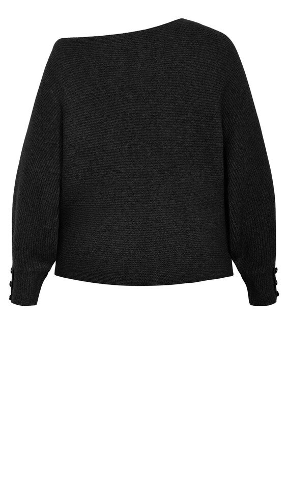 Eleni Slouch Sweater - black, BLACK, alternate image number null