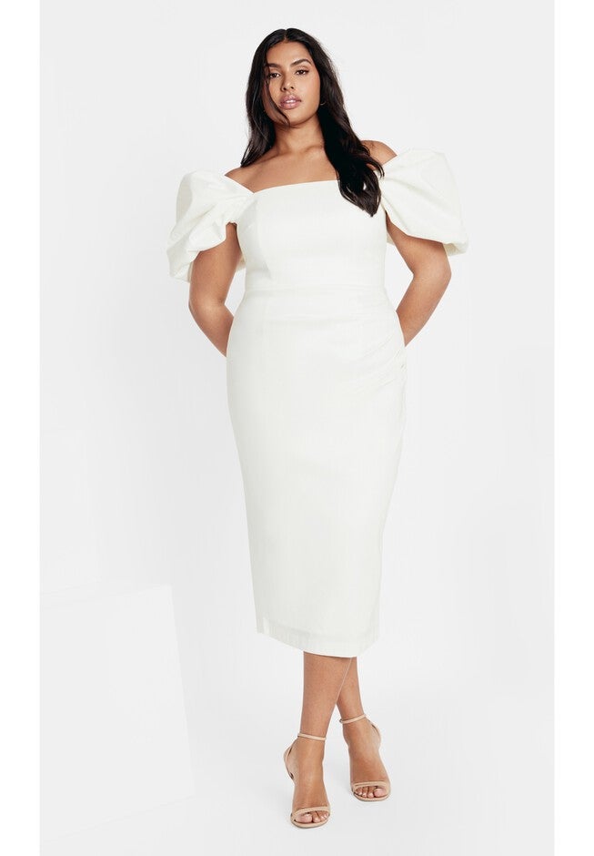 Elyse Dress - white, WHITE, on-hover image number null