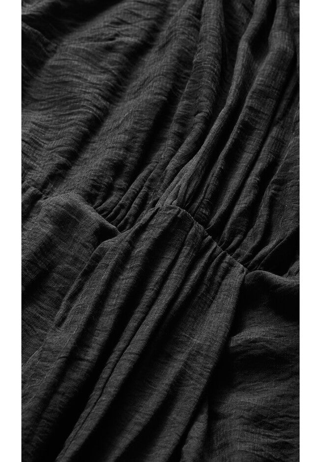 Briella Halter Twist Front Maxi Dress - black, BLACK, alternate image number null
