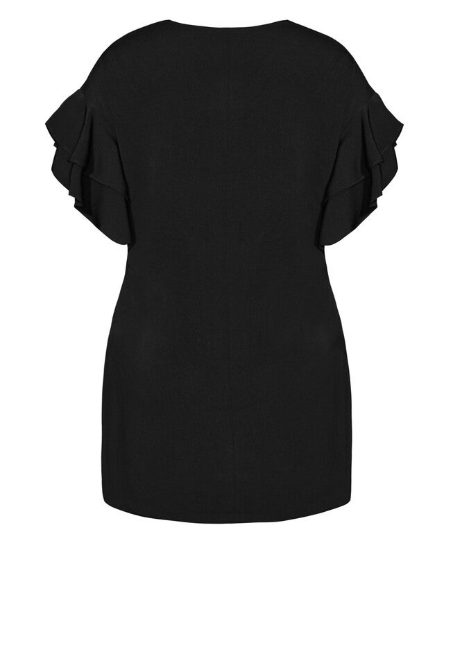 Double Frill Dress - black, BLACK, alternate image number 2