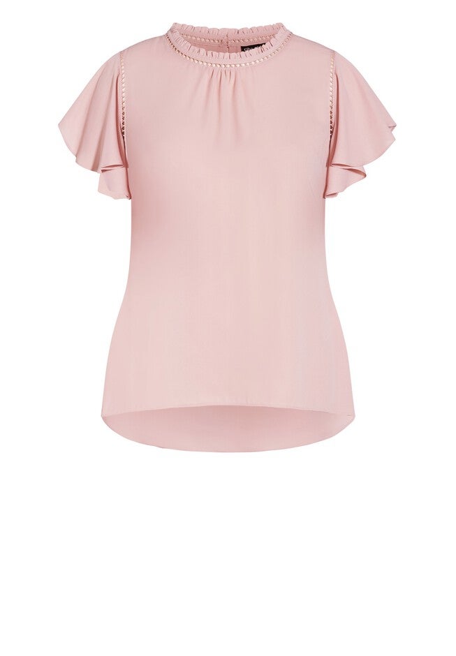 Kiss Me Quick Short Sleeve Top - rose bud, PINK, alternate image number null