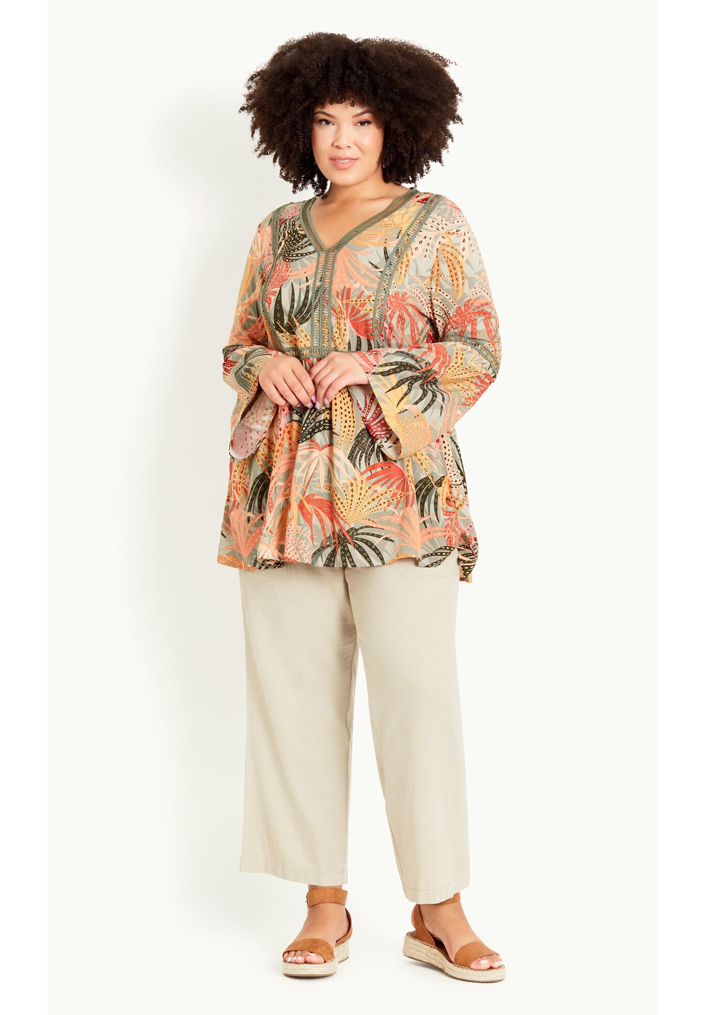 Bell Slv Print Top, PRIMROSE PATH, on-hover image number 1