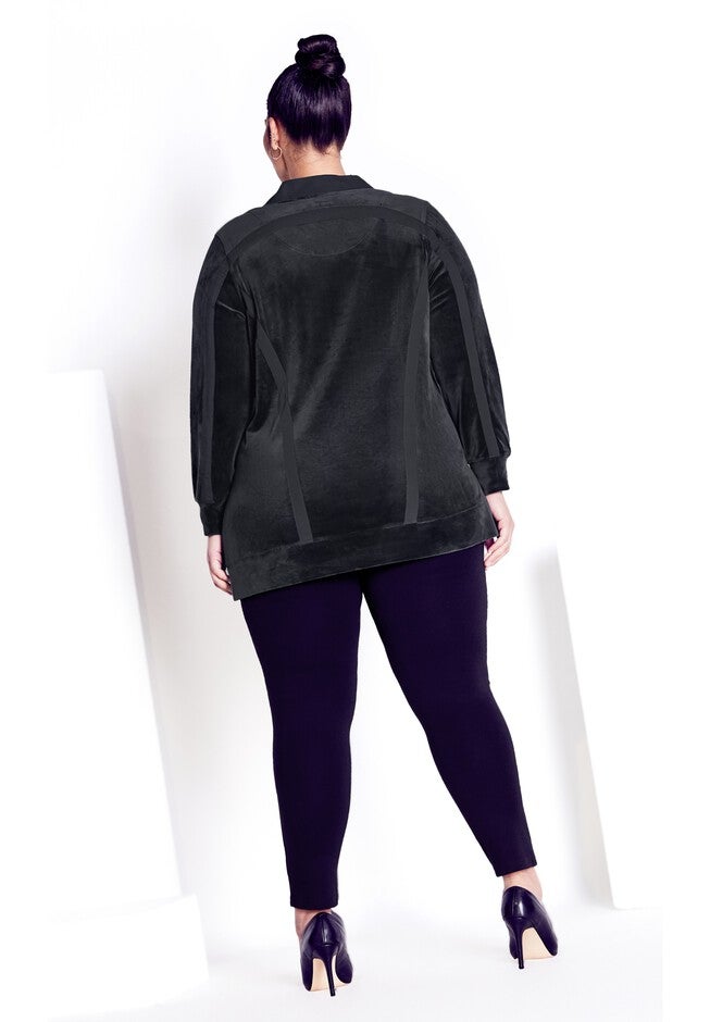 Velour Panel Top, SLATE, alternate image number null