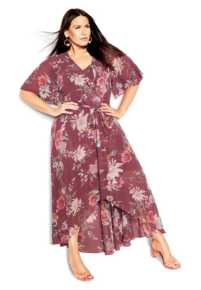 Sweet Botanical Maxi Dress - roseberry, PURPLE, on-hover image number null