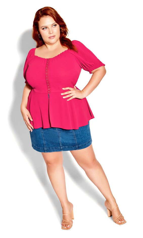 Quirky Top - raspberry, PINK, alternate image number 2