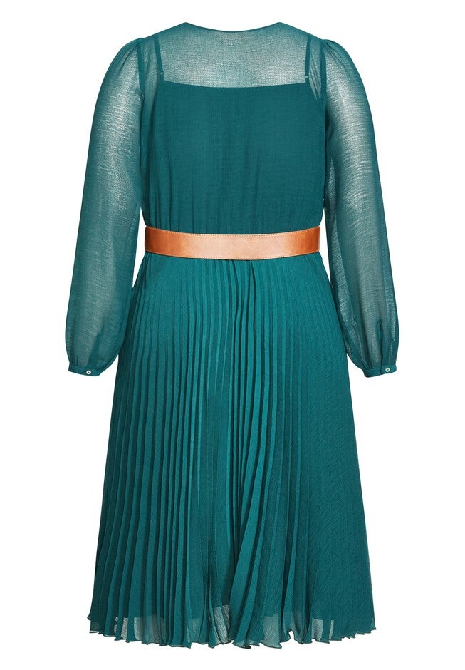 Precious Pleat Dress - alpine, GREEN, alternate image number null