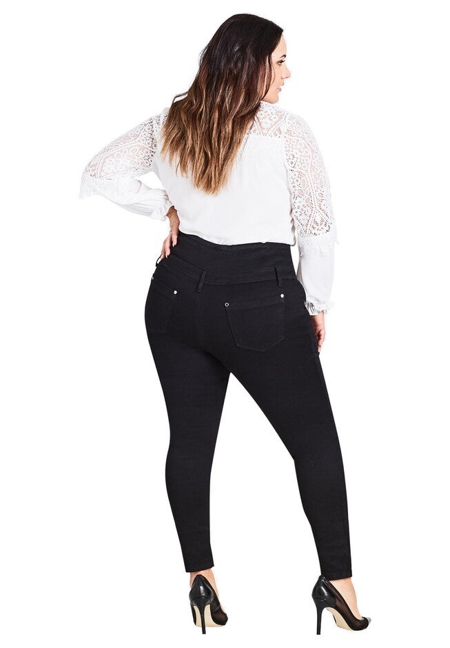 Harley Regular Corset Skinny Jean - black, BLACK, alternate image number null