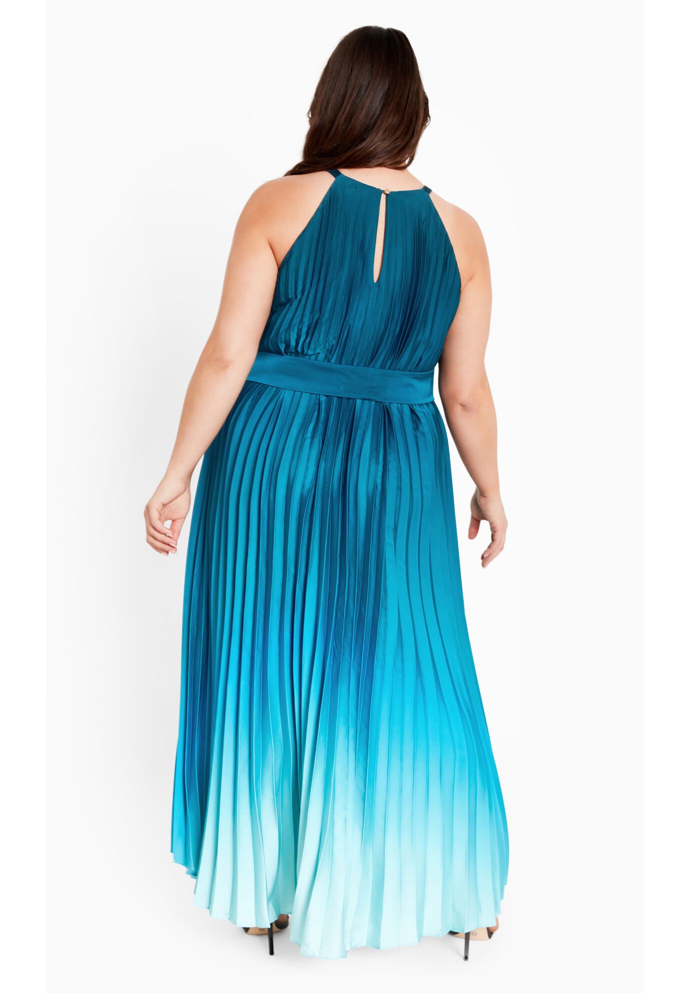 Demi Ombre Dress, TEAL OMBRE, alternate image number 2
