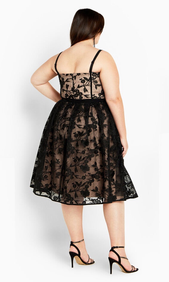 Angeline Dress - black, BLACK, alternate image number null