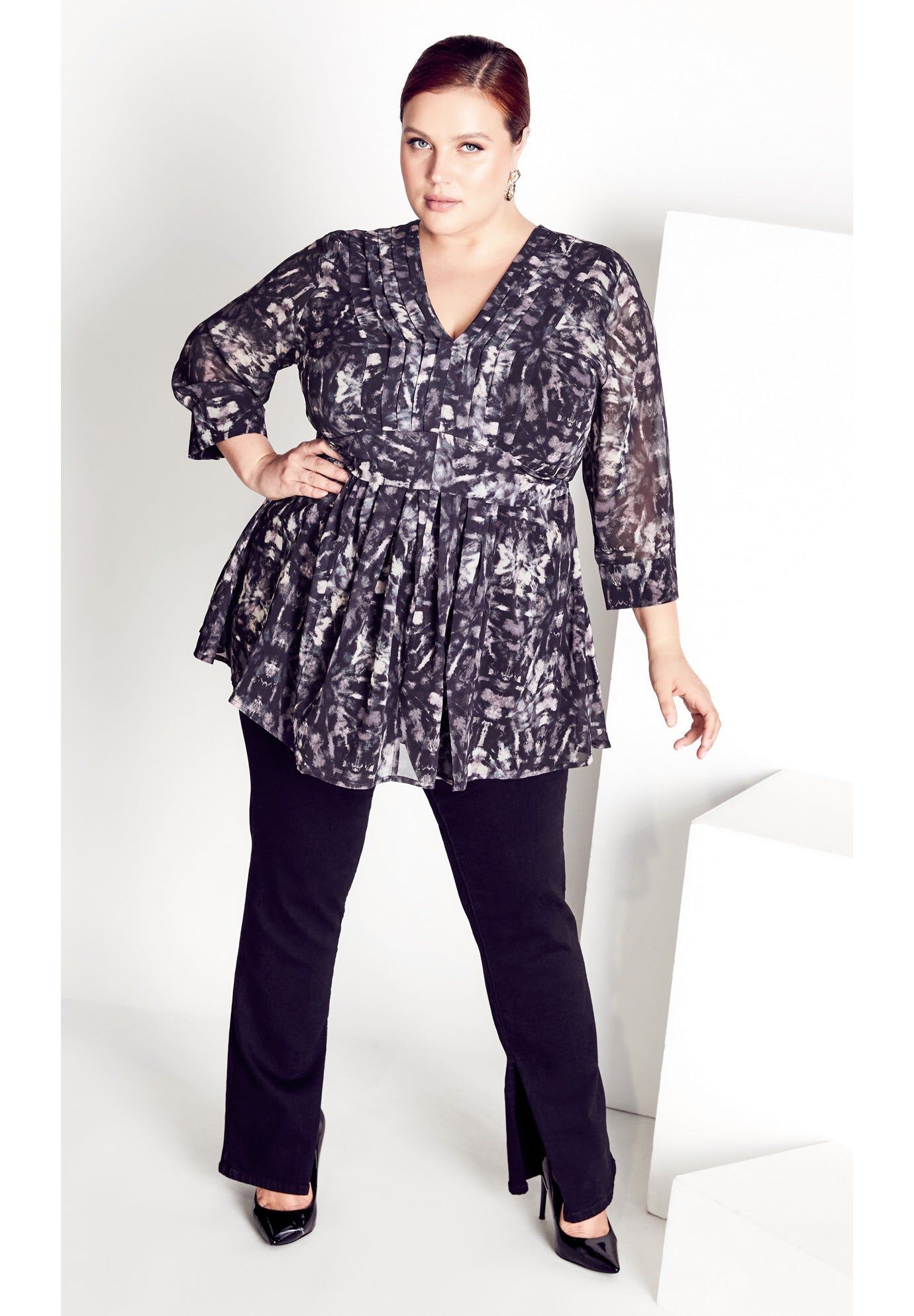 After Dark Print Tunic, AFTER DARK, hi-res image number 0