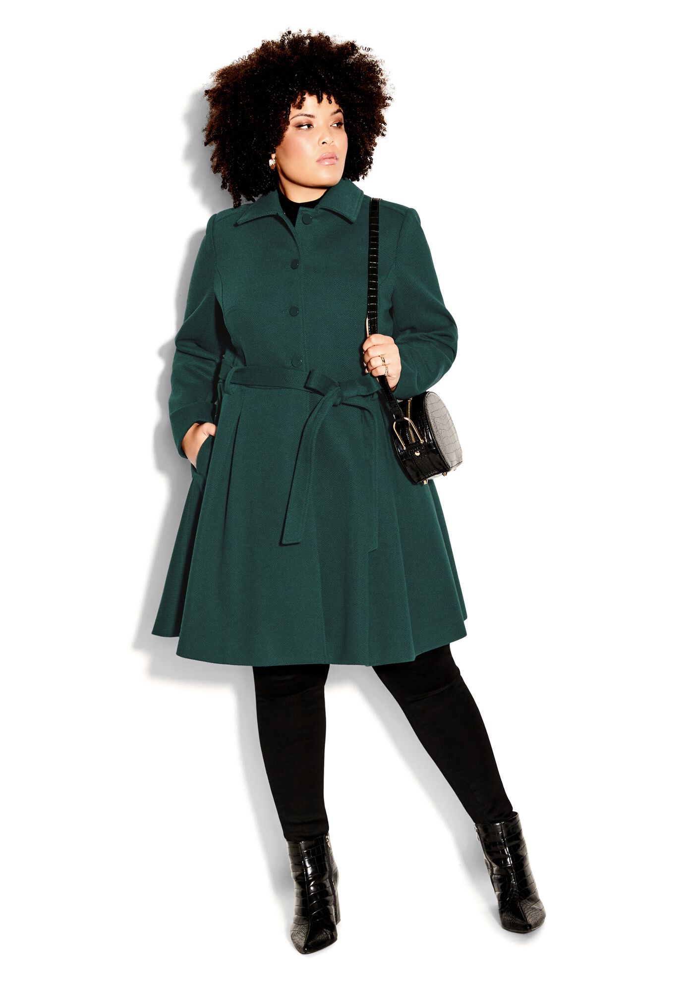 Jade green coat top