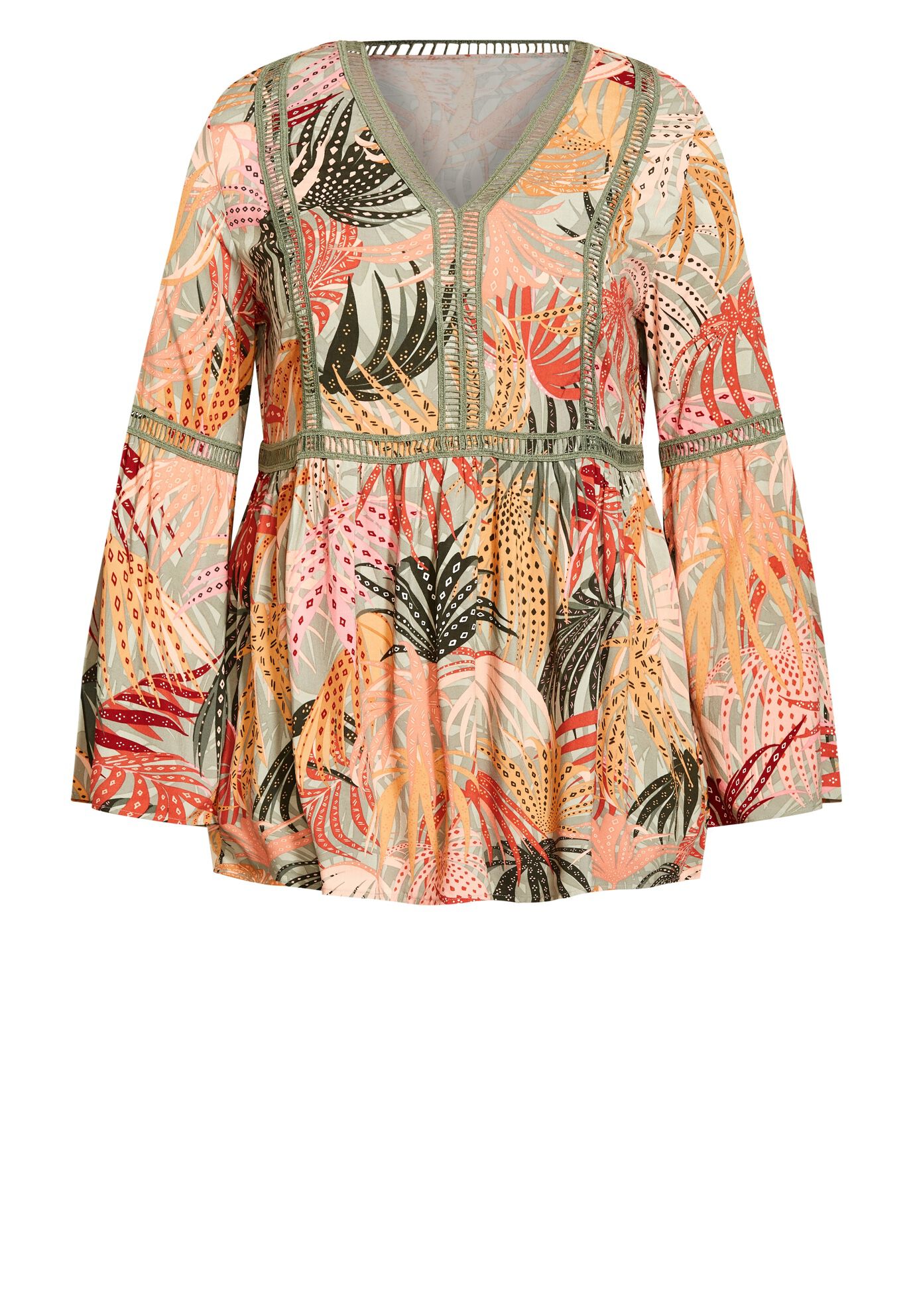 Bell Slv Print Top, PRIMROSE PATH, alternate image number 3