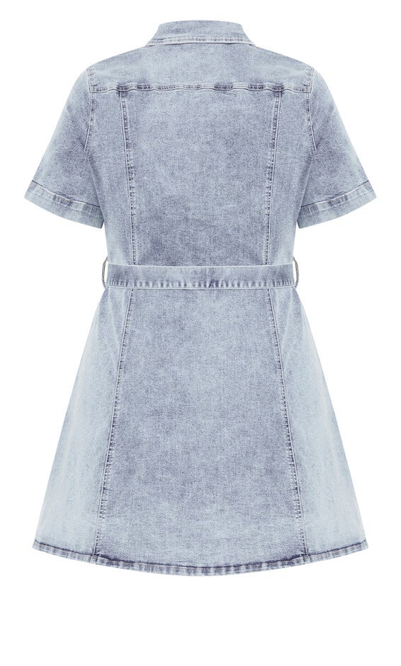 Carter Dress - washed denim, WASHED, alternate image number null