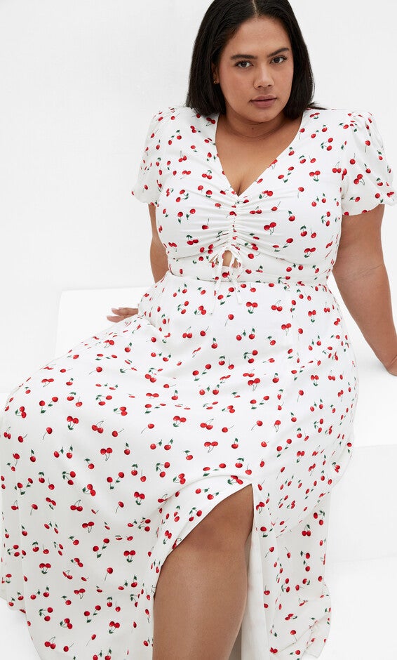 Aliya Dress - white, WHITE, hi-res image number 0