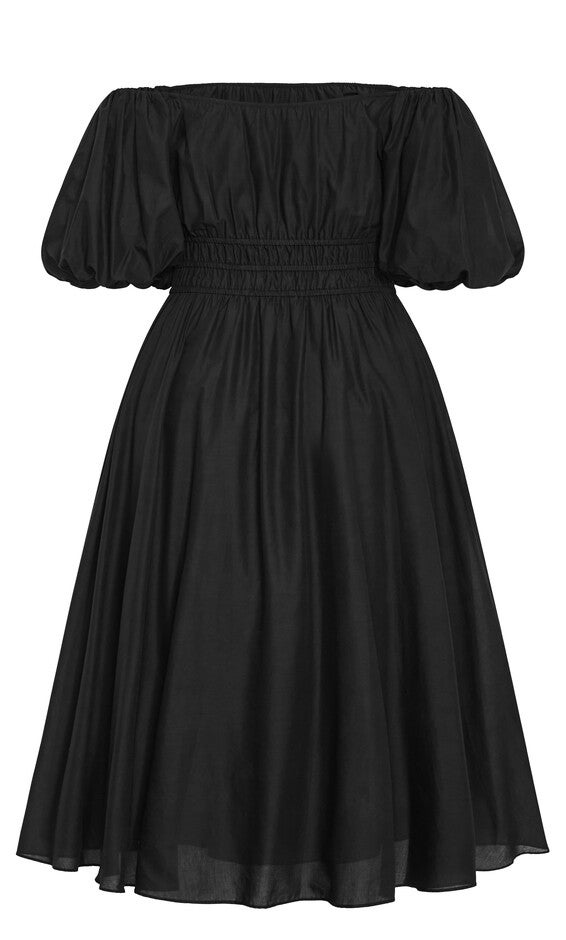 Lillian Midi Dress - black, BLACK, alternate image number null