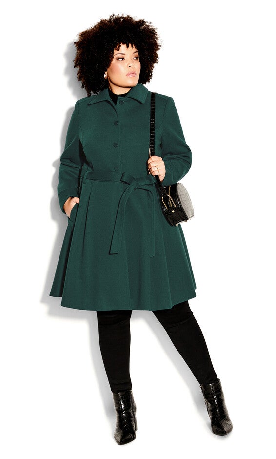 Blushing Belle Coat - jade, GREEN, hi-res image number 0