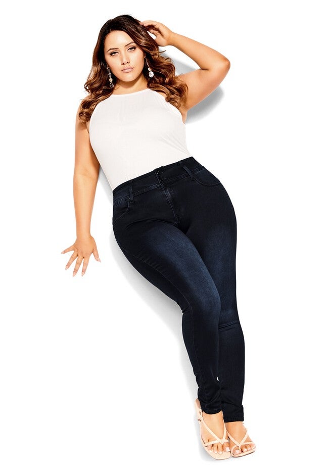 Harley Regular Skinny Jean - denim, BLUE, on-hover image number 1