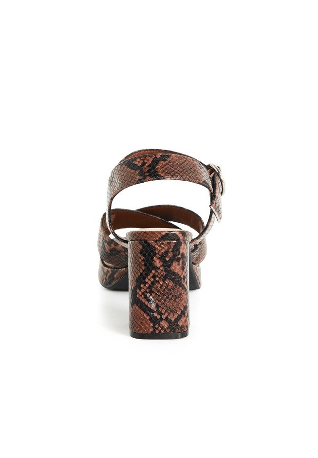 WIDE FIT Josie Platform - brown snake, BROWN, alternate image number null