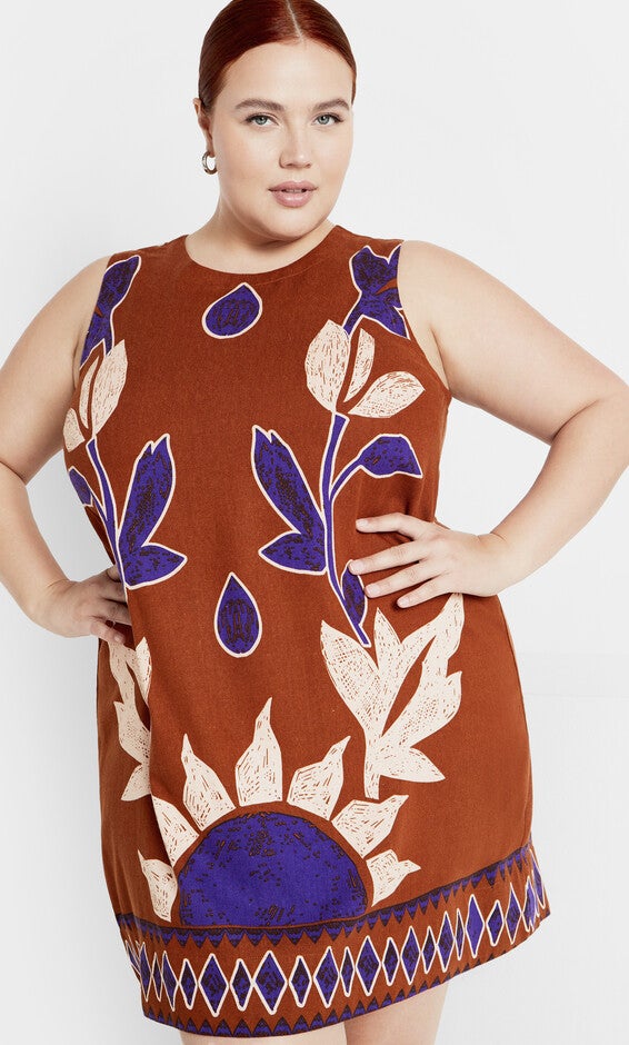 Nala Print Dress - ginger, NAXOS, alternate image number 2