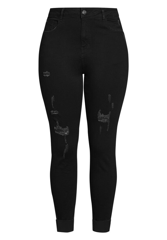 Harley Rebel Skinny Jean - black wash, BLACK, alternate image number 2