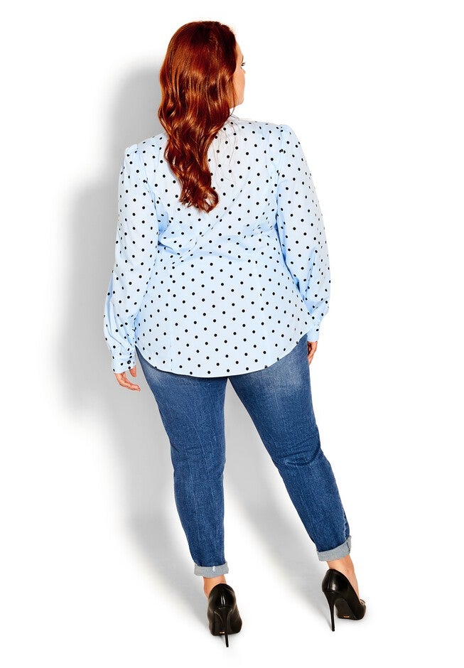 Blue Spot Shirt - blue, BLUE, alternate image number null
