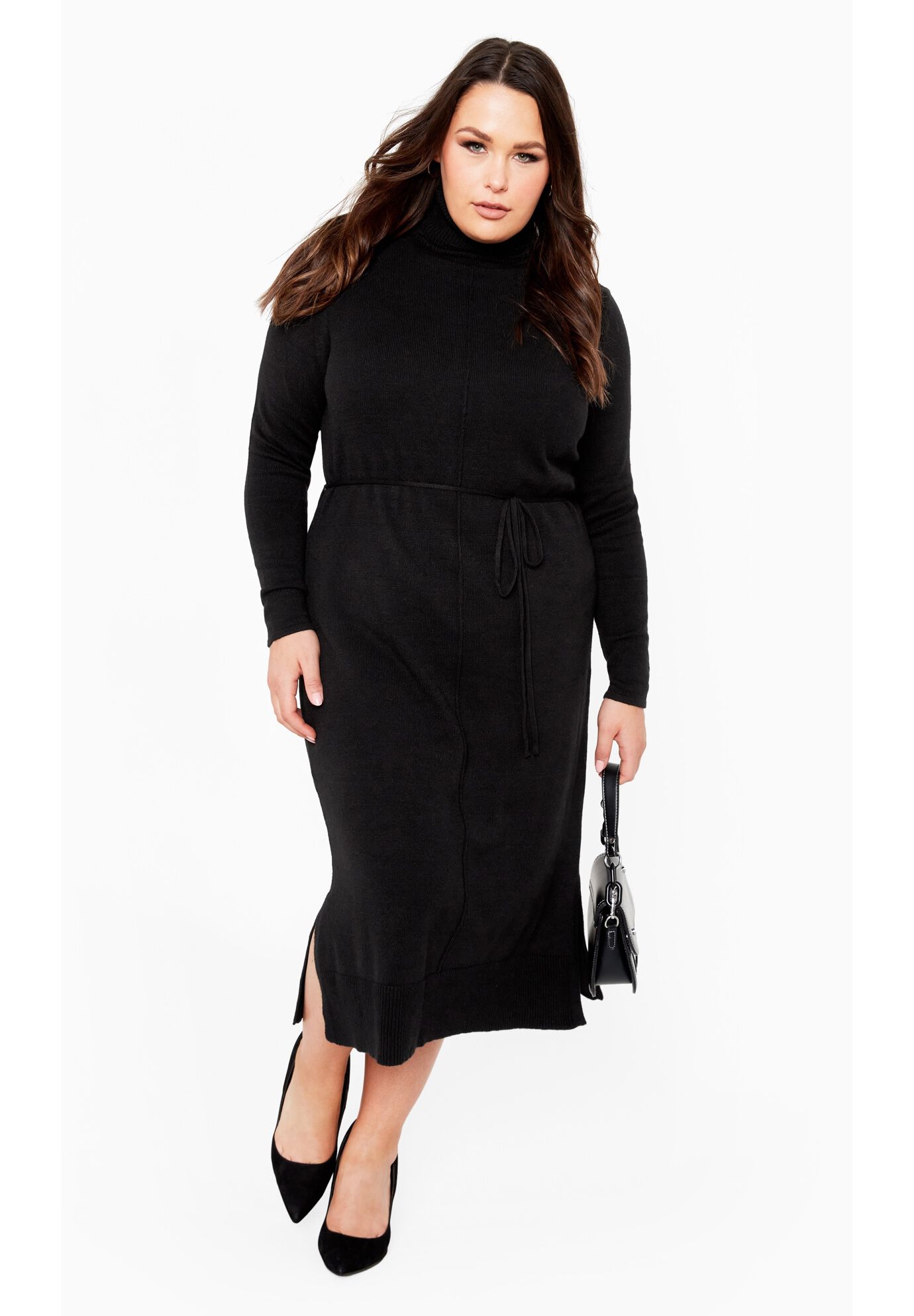 Avenue Women s Plus Size Hannah Sweater Dress 18 20 Black