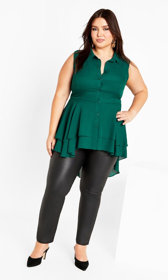 Simple Flutter Shirt - sea green, GREEN, alternate image number null