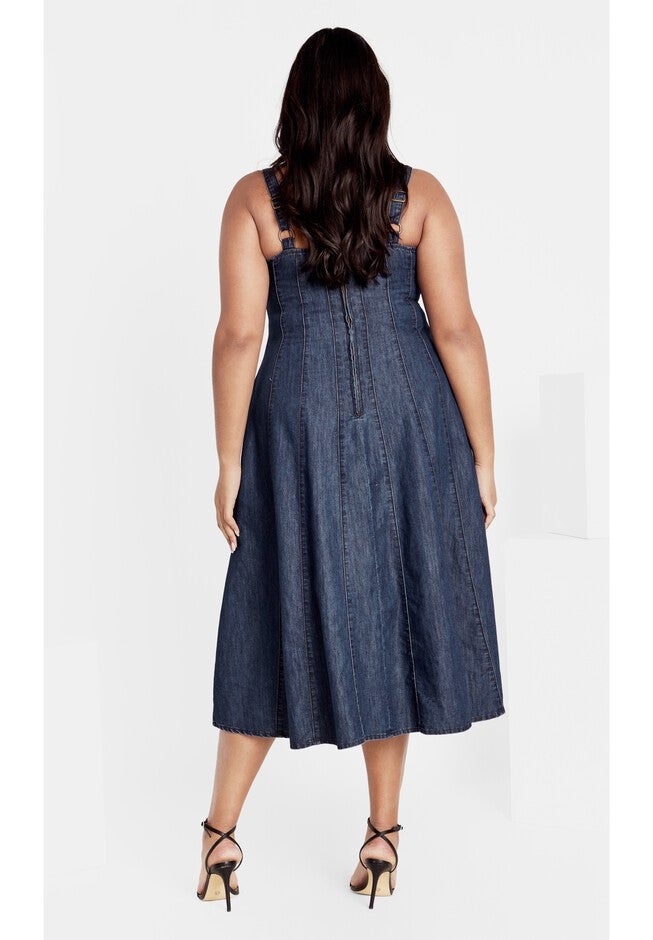Lula Denim Dress - dark wash, DARK WASH, on-hover image number 1