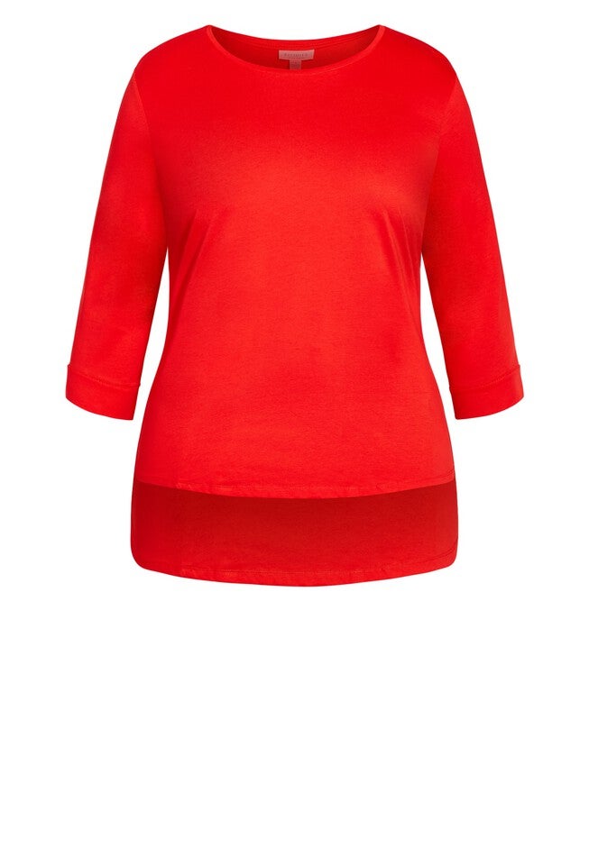 Ally Tuck Tee - red, RED, alternate image number 3