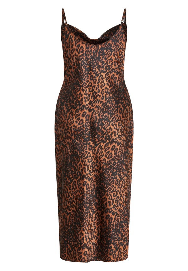 Alani Print Dress - leopard, BROWN, alternate image number null