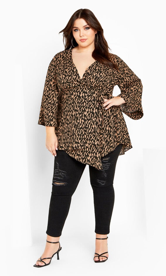 Jemma Top - animal, BROWN, alternate image number 2