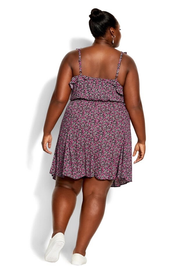 Foolish Ditsy Dress - black, BLACK, alternate image number null