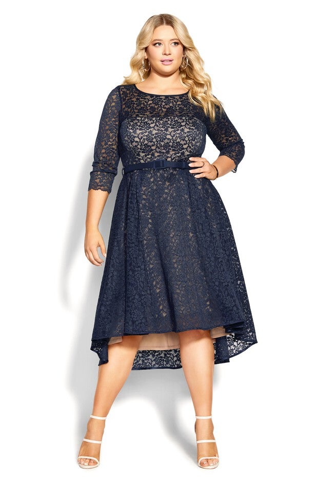 Lace Lover Dress - navy, BLUE, on-hover image number null