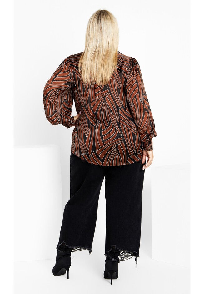 Madelyn Shirt - brown, BLACK, on-hover image number 1