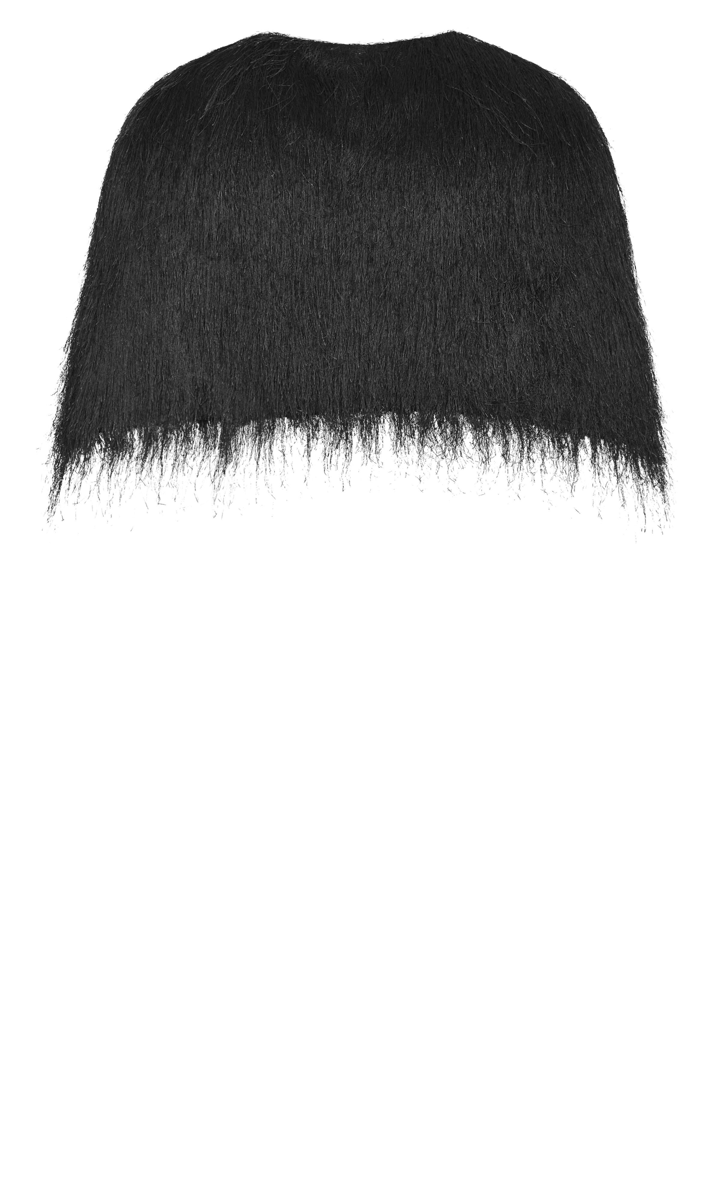 Susie Fringe Capelet, BLACK, alternate image number 5