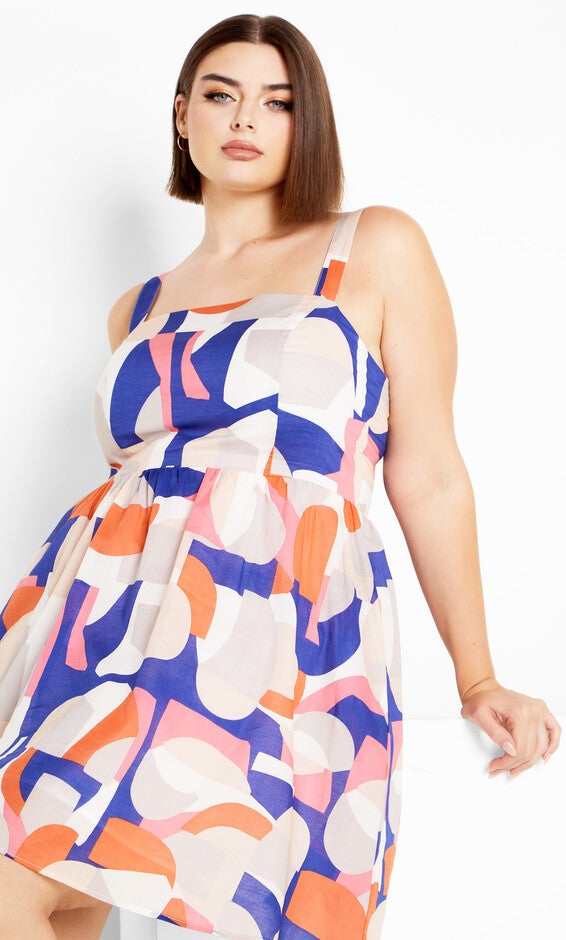 Kylie Dress - white, ORANGE, alternate image number null