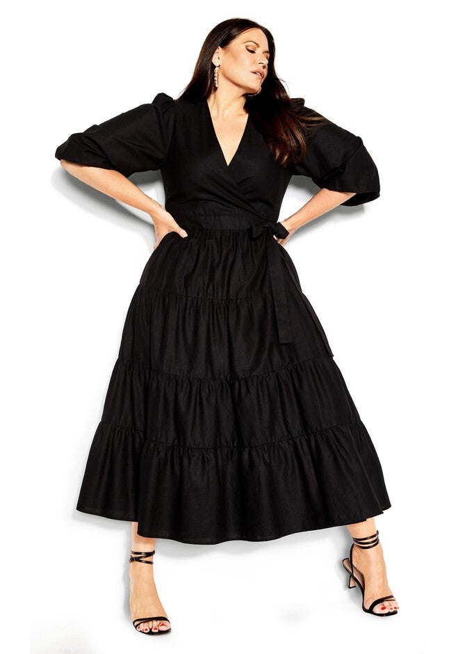 English Rose Maxi Dress - black, BLACK, hi-res image number null