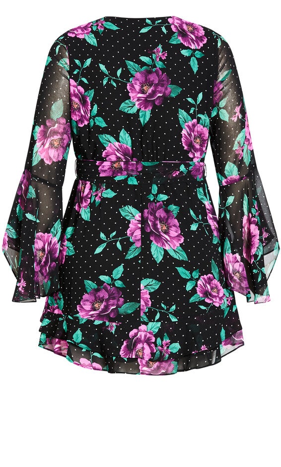 Harper Dress - black spot, BLACK, alternate image number null