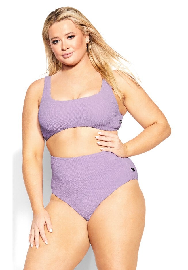 Izzy Hi Waist Bikini Brief - violet, PURPLE, hi-res image number 0