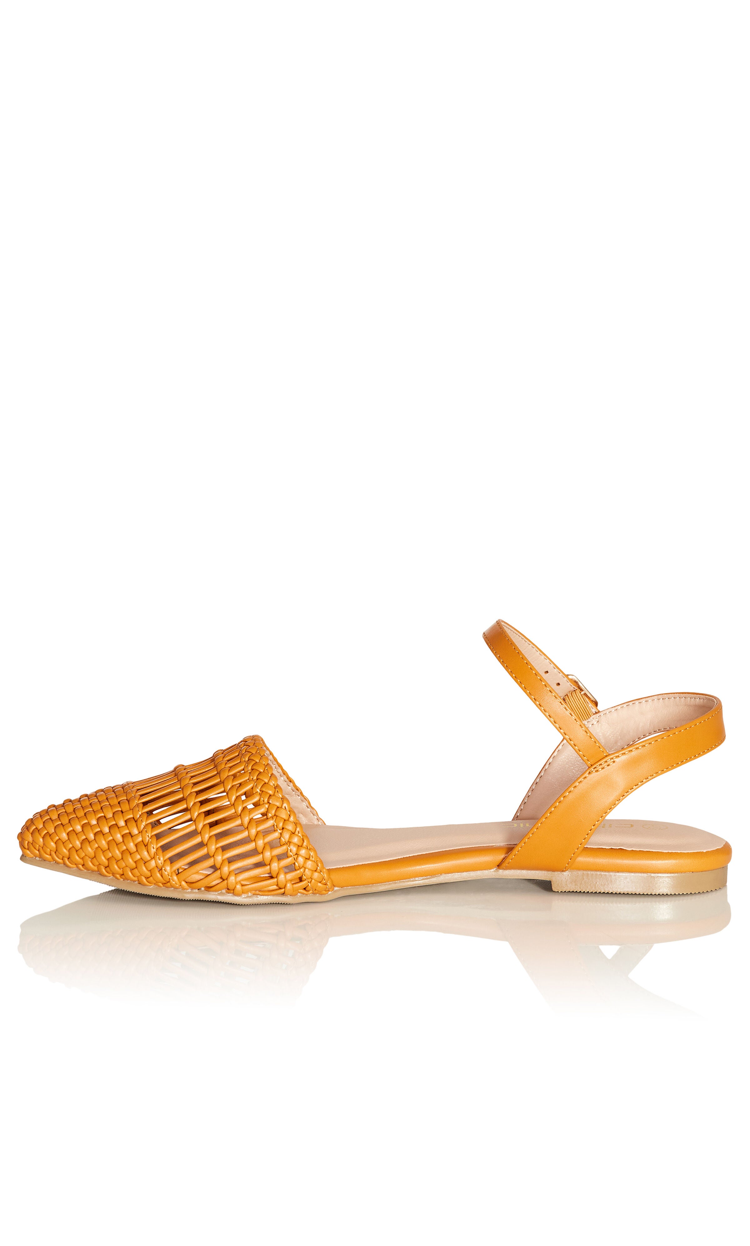 WIDE FIT Rosalie Flat - honey, ORANGE, alternate image number 3